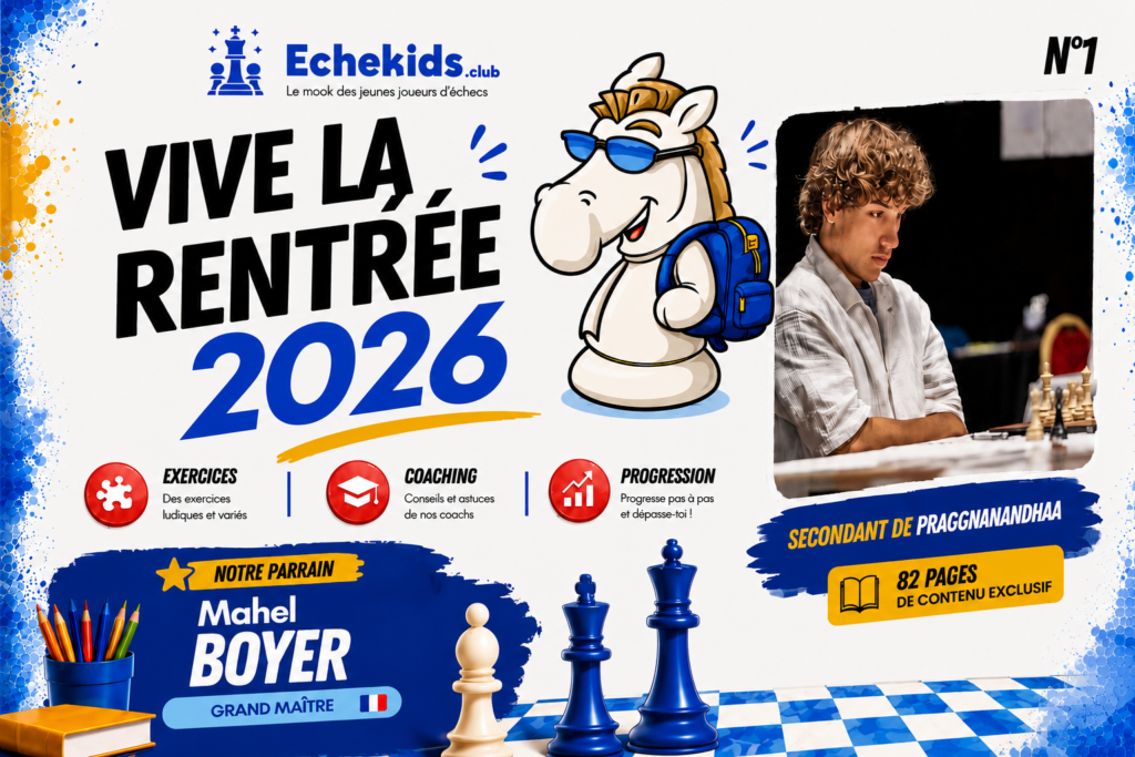 Mook d'échecs Echekids 2026, premier mook d'échecs en France